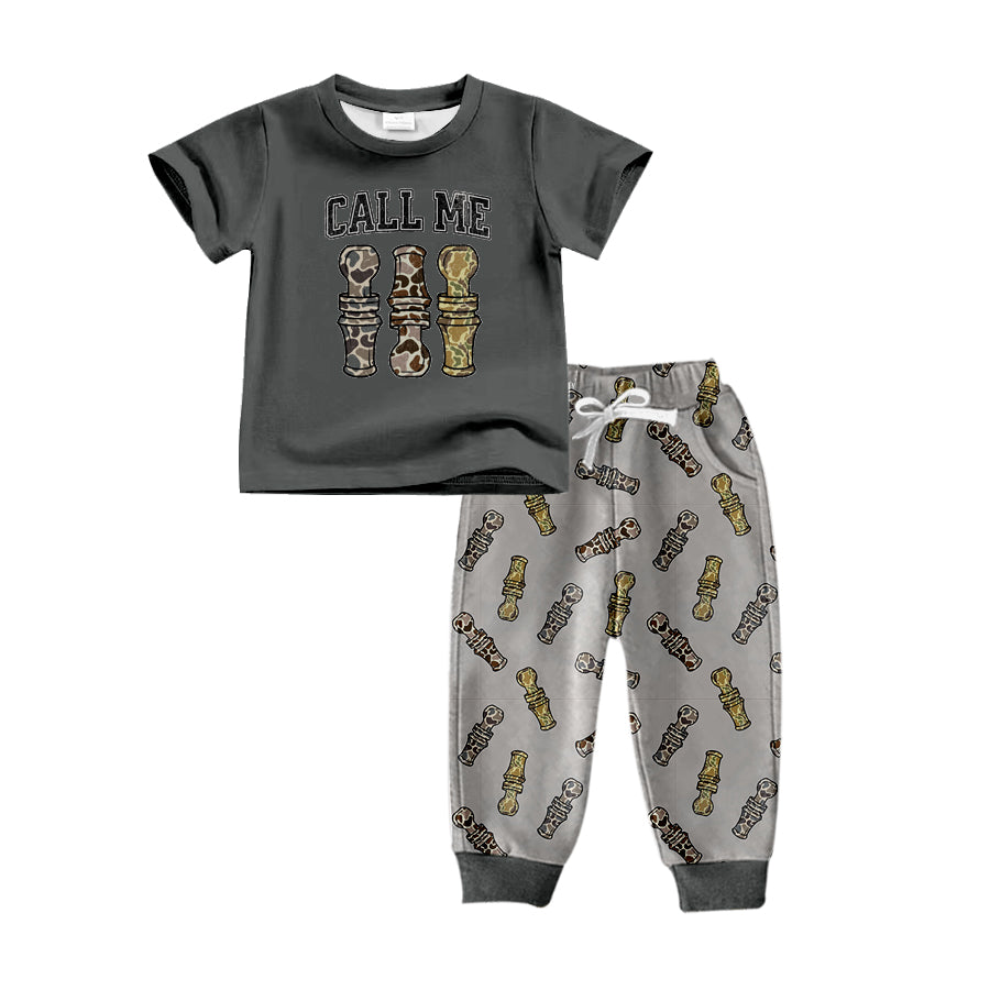 No moq BSPO0487  Pre-order Size 3-6m to 14-16t baby boy clothes short sleeve top with trousers kids autumn set