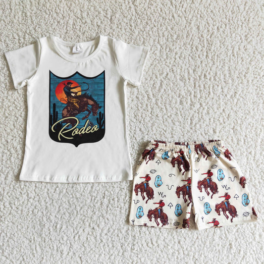 BSSO0002 Kids girls clothes short sleeve with shorts set-promotion 2024.3.30 $5.5