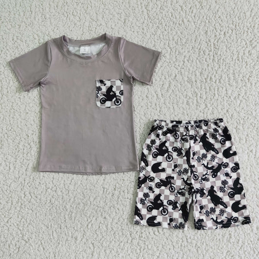 BSSO0054  Kids boys clothes  short sleeves top with shorts set-promotion  2024.4.13 $5.5