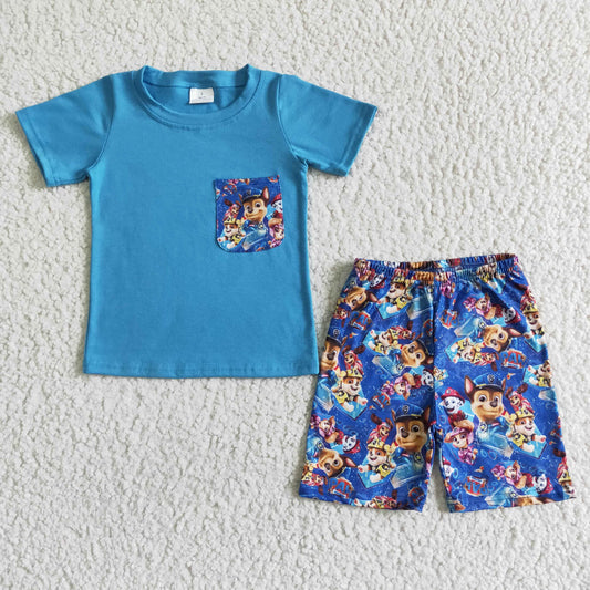 BSSO0059  Kids boys clothes  short sleeves top with shorts set-promotion  2024.4.13 $5.5