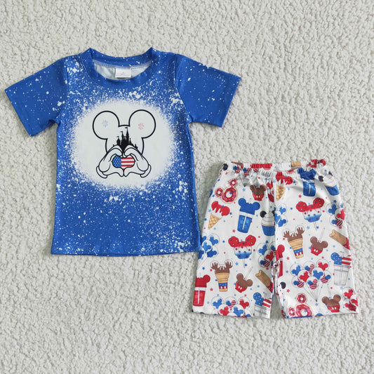 BSSO0068  Kids boys clothes  short sleeves top with shorts set-promotion  2024.5.25 $5.5