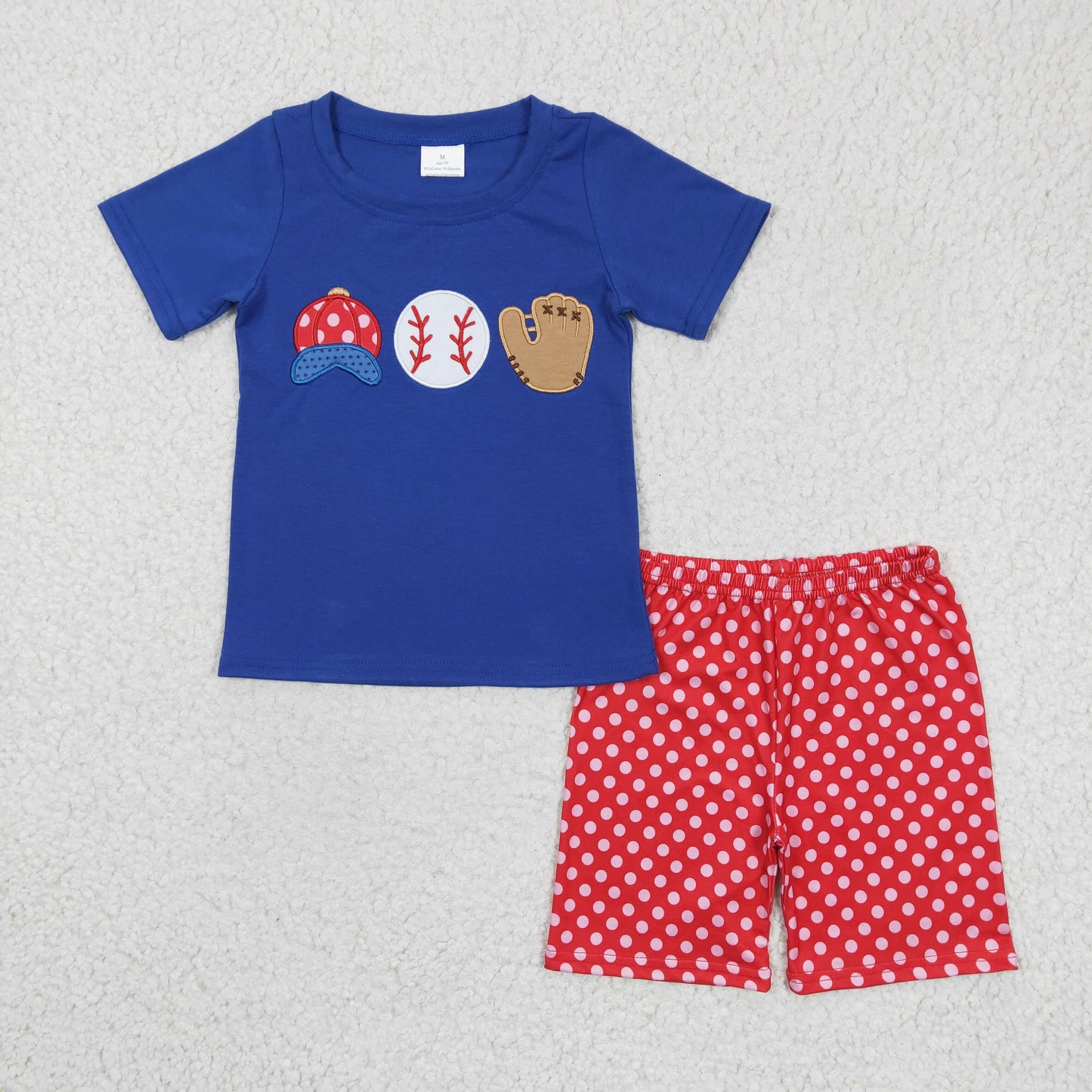 2.2 BSSO0098 RTS No Moq Promotion Baby Boys Summer Outfits Baby Boys baseball summer shorts sets