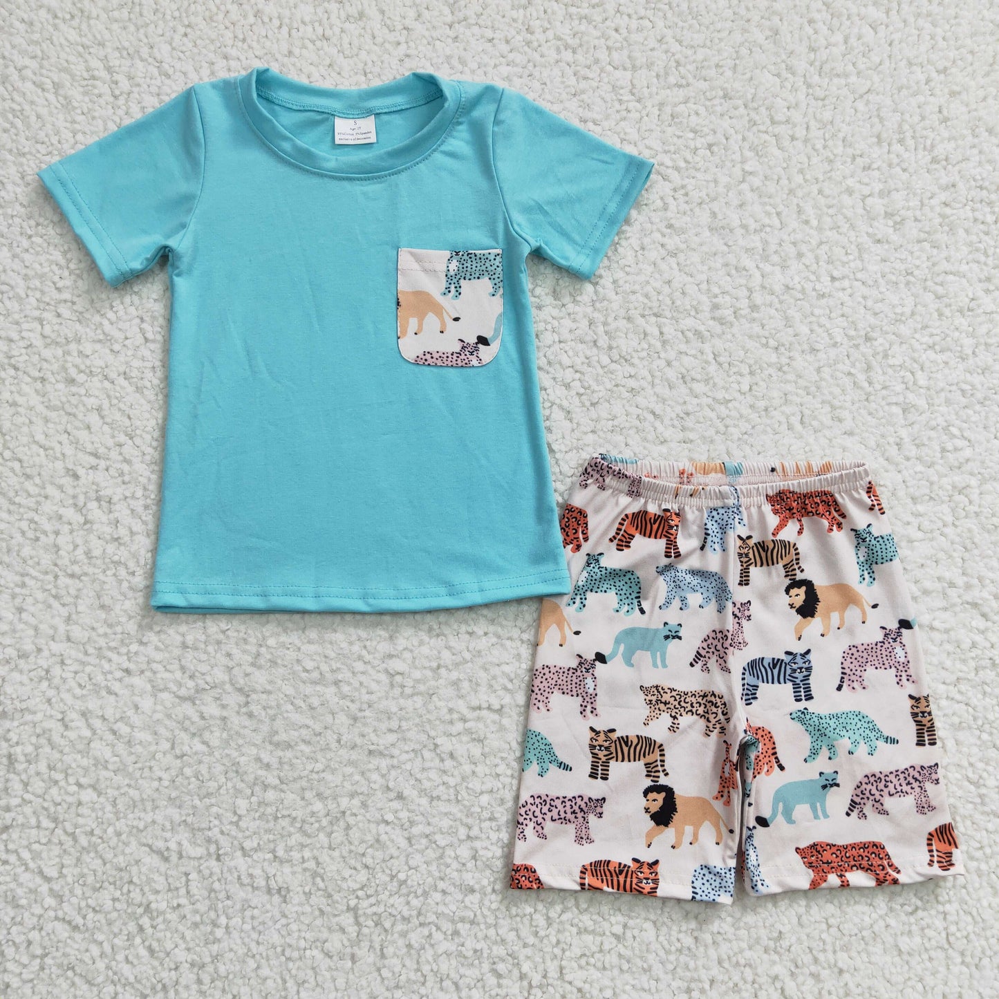 BSSO0119  Kids boys clothes  short sleeves top with shorts set-promotion 2024.6.29 $5.5