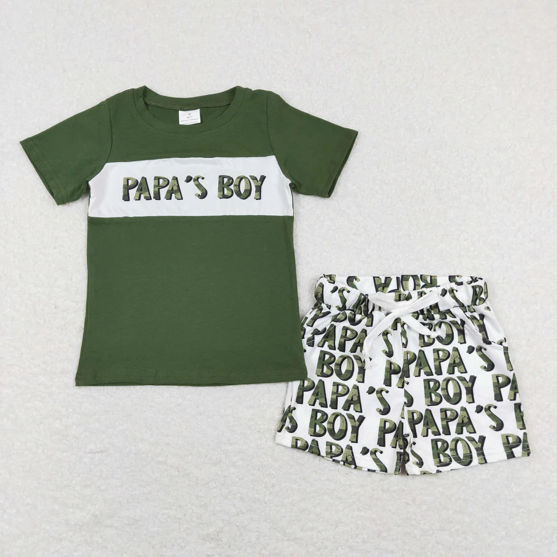 12.20 RTS Sibling Baby Boys Short Sleeve I Love Dad and Mom Top Shorts Clothes Sets