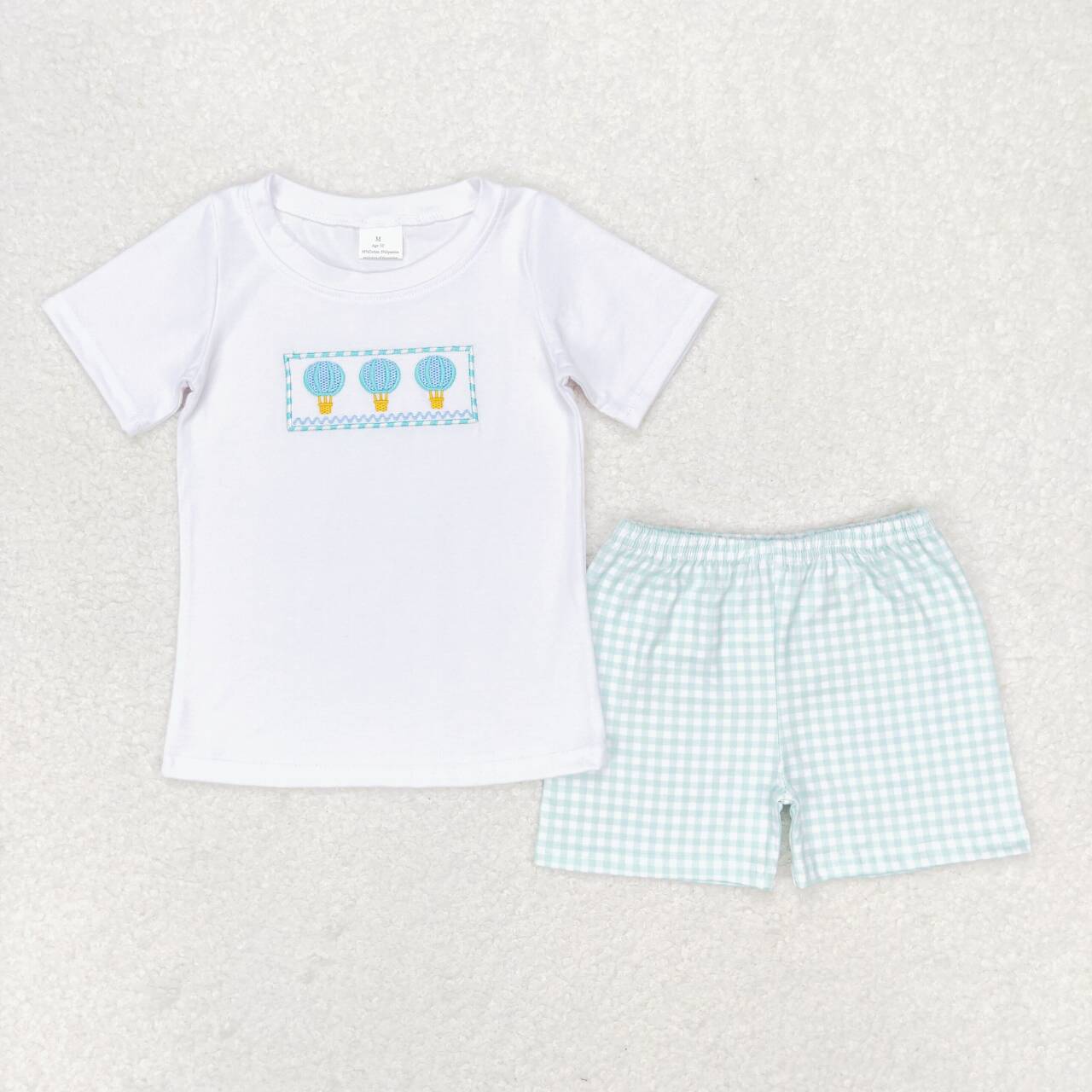 BSSO0784 kids boys summer clothes short sleeve top + shorts 2 pieces set