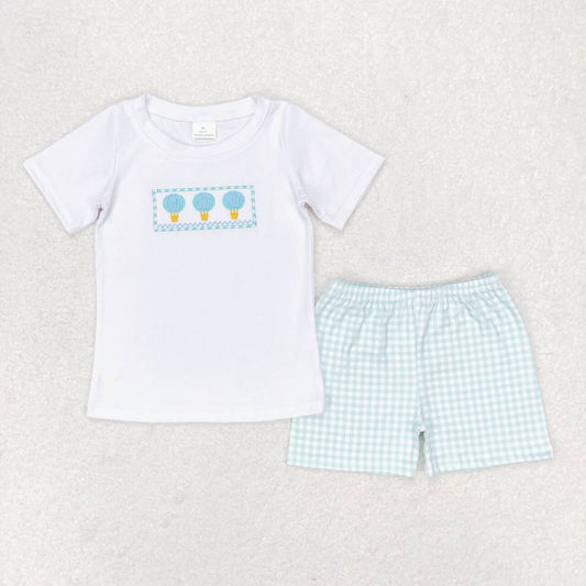 BSSO0784 kids boys summer clothes short sleeve top + shorts 2 pieces set