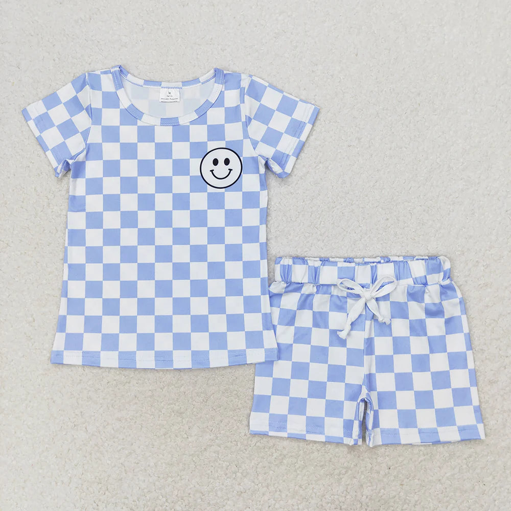 12.25 RTS Sibling Baby Boys Short Sleeve Smile Top Shorts Clothes Sets