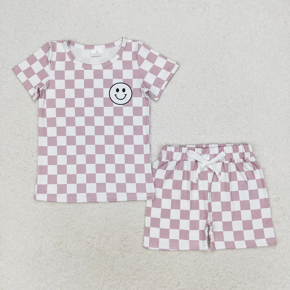 12.25 RTS Sibling Baby Boys Short Sleeve Smile Top Shorts Clothes Sets