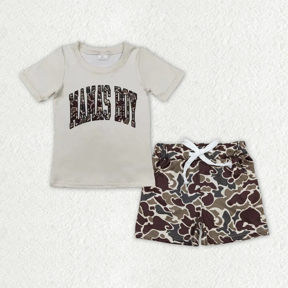 12.20 RTS Sibling Baby Boys Short Sleeve I Love Dad and Mom Top Shorts Clothes Sets
