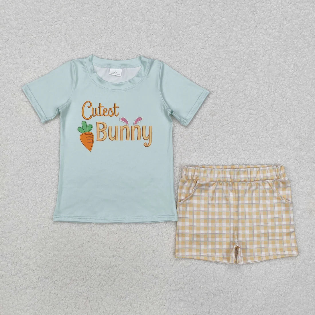 12.13 RTS Sibling Baby Boys Easter Cute Bunny Rompers Clothes Sets