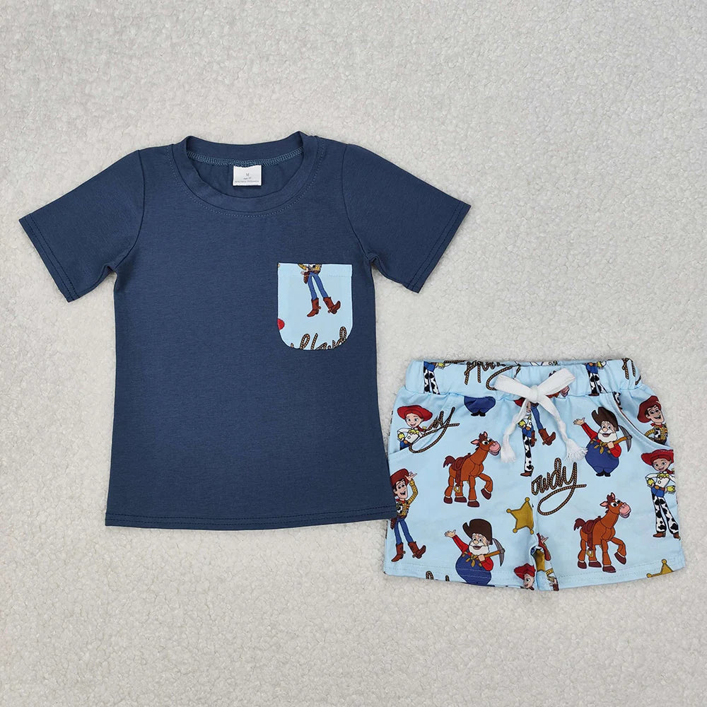 12.10 RTS Sibling Baby Boys Toys Short Sleeve Shirt Shorts Pajamas