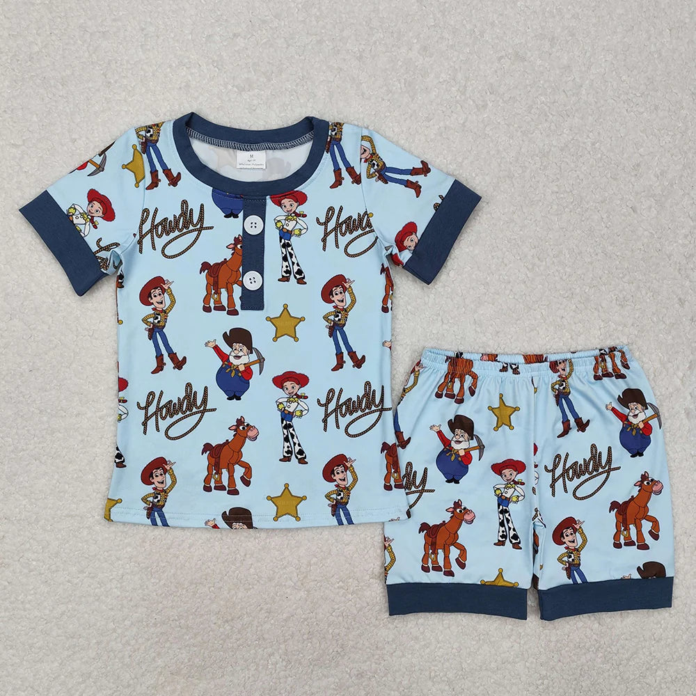 12.10 RTS Sibling Baby Boys Toys Short Sleeve Shirt Shorts Pajamas