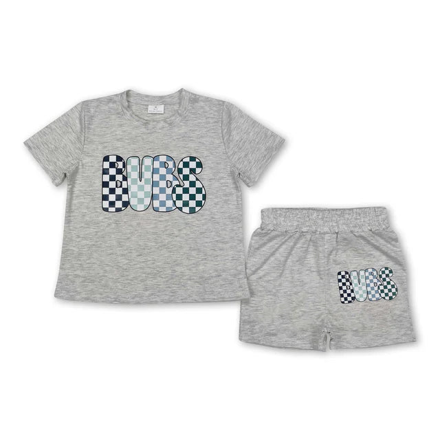 USA Warehouse (IN STOCK) Baby Boys Summer Embroidered and Printed Short-Sleeve Top and Shorts Set