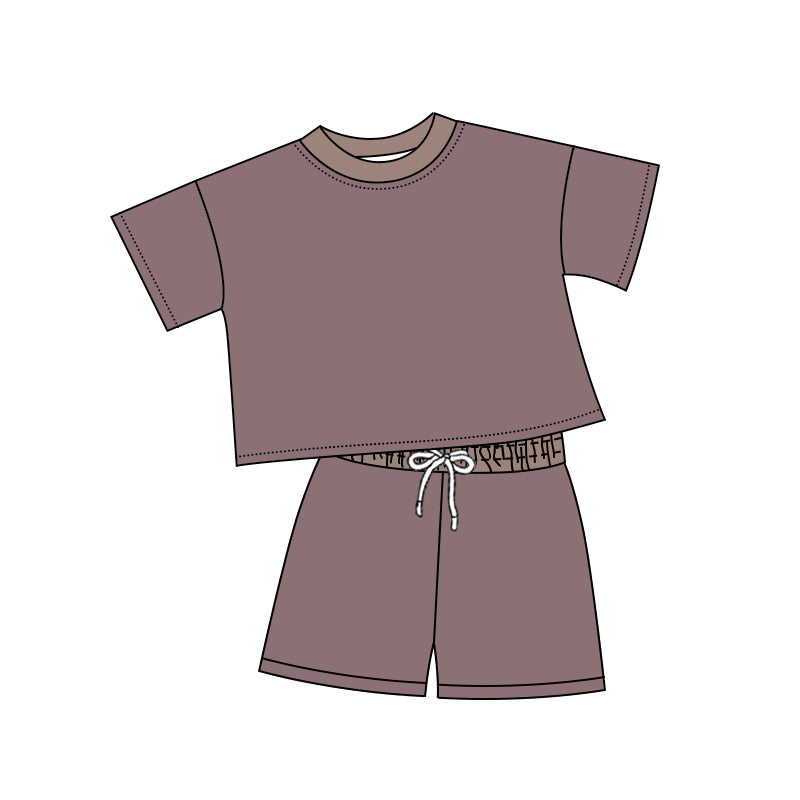 Baby Kids Short Sleeve Cotton Top Shorts Outfit Set Comfortable Breathable Clothing for Infants Boys Girls