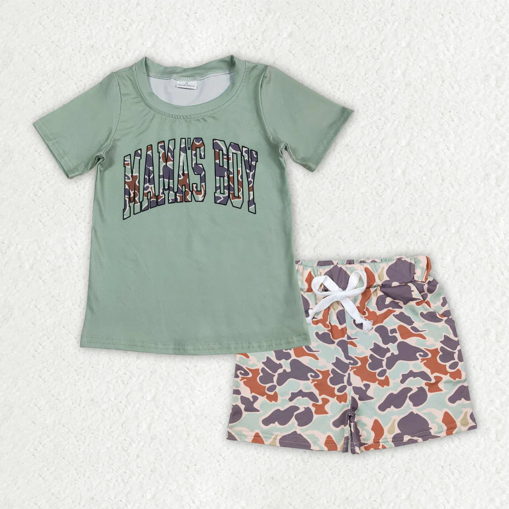 12.20 RTS Sibling Baby Boys Short Sleeve I Love Dad and Mom Top Shorts Clothes Sets
