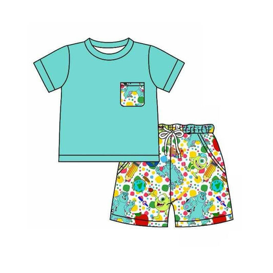 BSSO1362Pocket Tops and Monster Shorts for Boys’ Back to School Wardrobe