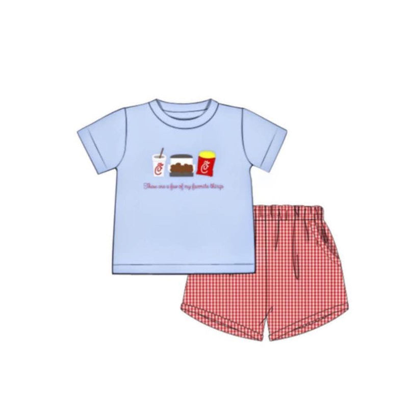 Girls Plaid Fries Top with Flutter Sleeves And Polka Dot Shorts Set Cute Scottish Theme Outfit for Kids