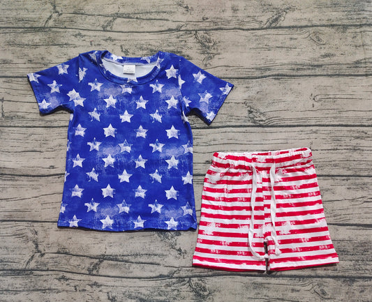 4.12 BSSO1405 Sample 10days Arrived RTS  baby boy clothes star toddler boy 4th of July patriotic summer outfit
