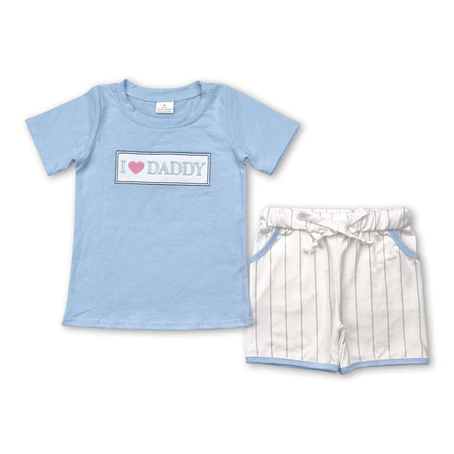 RTS Sibling Daddy's buddy embroidery camo kids boys outfits