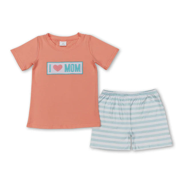 RTS Sibling Light blue daddy's boy plaid shorts boys clothing