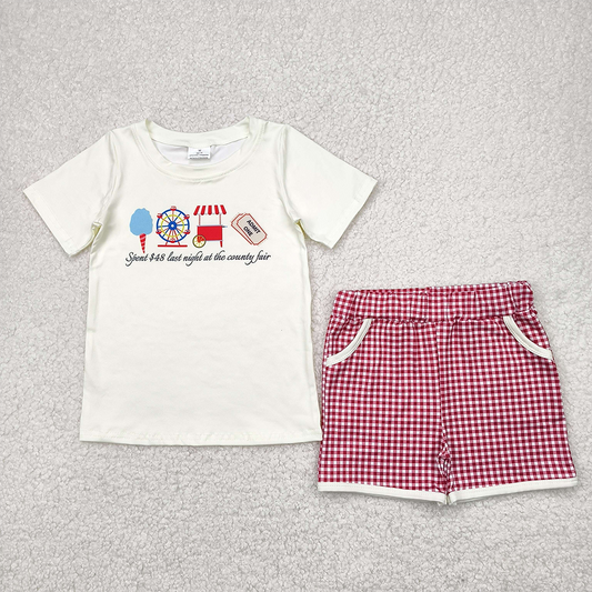 6.20 BSSO1468 RTS NO MOQ Baby Boys Summer Boys Outfits baby boy clothes short sleeve shorts set
