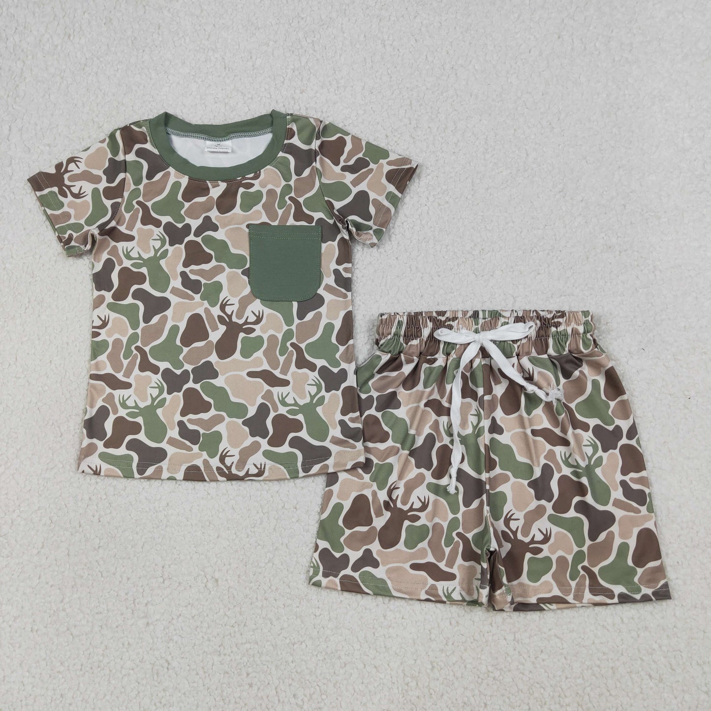 4.1 RTS Sibling Short sleeves pocket duck top shorts boys outfits