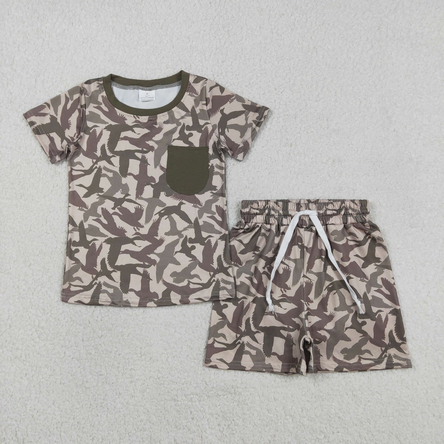 4.1 RTS Sibling Short sleeves pocket duck top shorts boys outfits