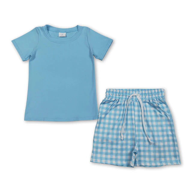 RTS Sibling Short sleeves top pockets shorts boys summer outfits