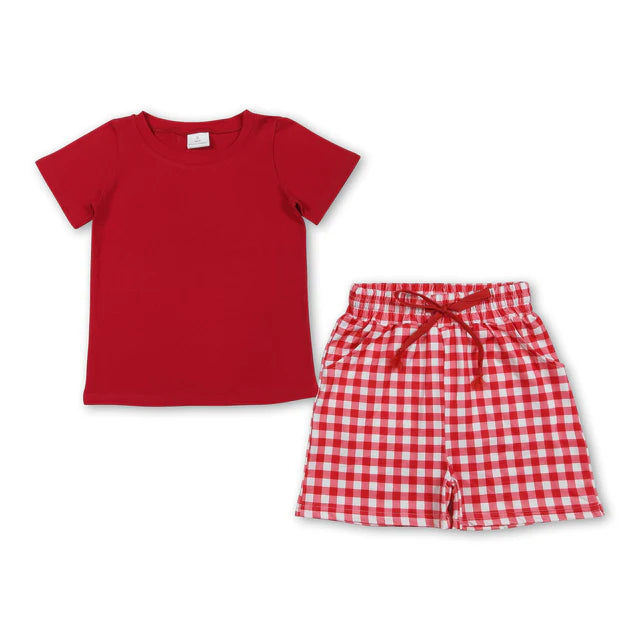 RTS Sibling Short sleeves top pockets shorts boys summer outfits