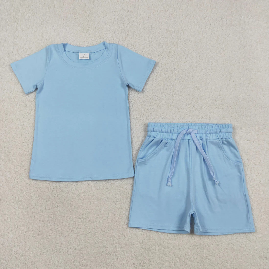 3.18 RTS Sibling Baby Boys Short Sleeve Shirts Top Pockets Shorts Pajamas Clothes Sets