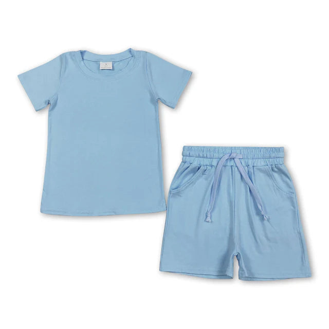 RTS Sibling Short sleeves top pockets shorts boys summer outfits