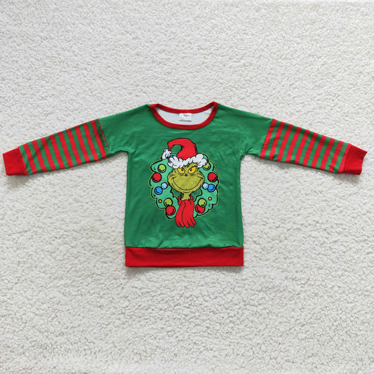 11.22 BT0245 RTS No Moq Promotion Baby Kids Christmas Frog Tee Shirts Tops