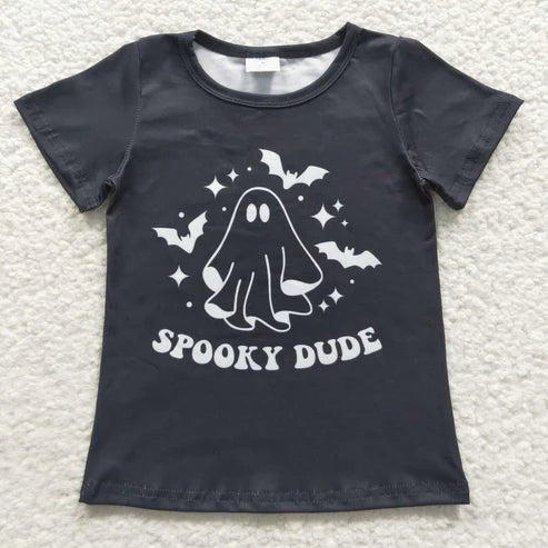 9.26 RTS Sibling Baby Boys Girls Hats Ghosts Pumpkins Halloween Tee Shirts Top