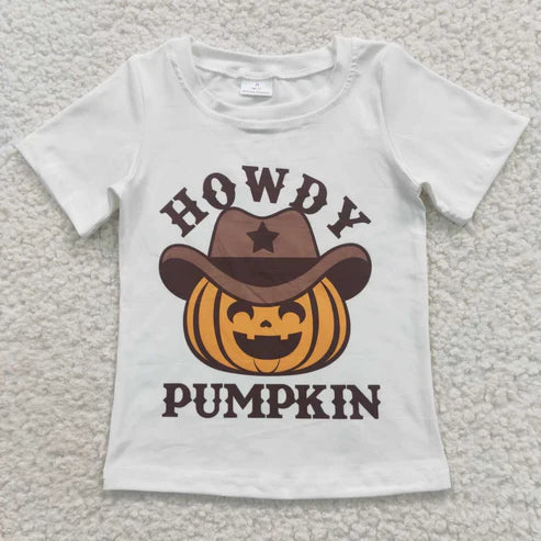 9.26 RTS Sibling Baby Boys Girls Ghosts Pumpkins Halloween Tee Shirts Top