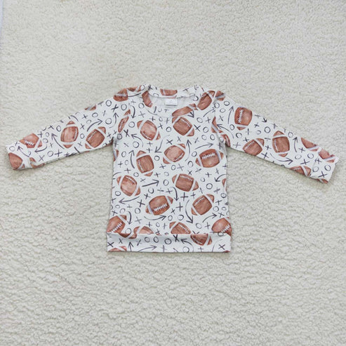 9.25 RTS Sibling Baby Boys Girls Footballs Baseballs Team Tee Shirts Top
