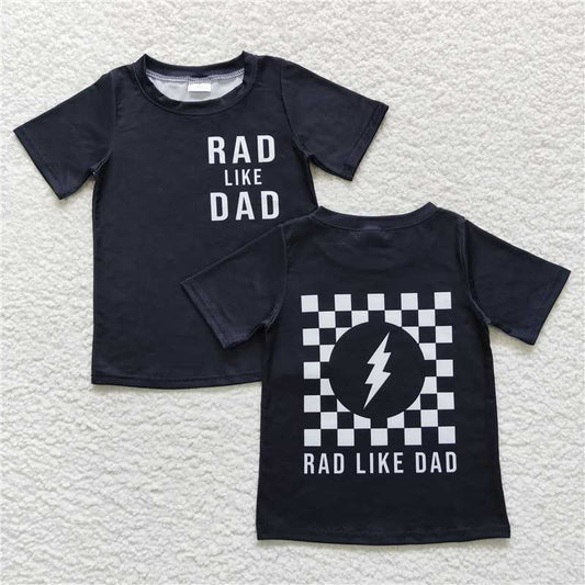 BT0323 rad like dad lightning plaid short sleeve top