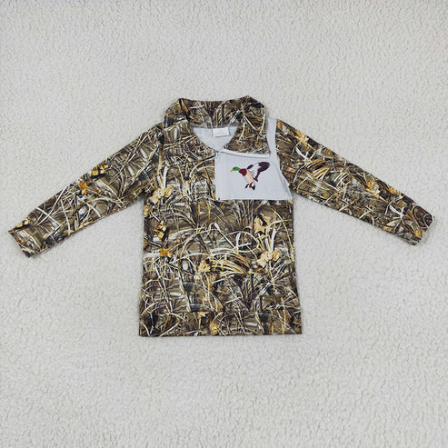 10.28 RST Sibling Girls Baby Boys Camo Hunting Duck Mallard Pullover Jackets Tops