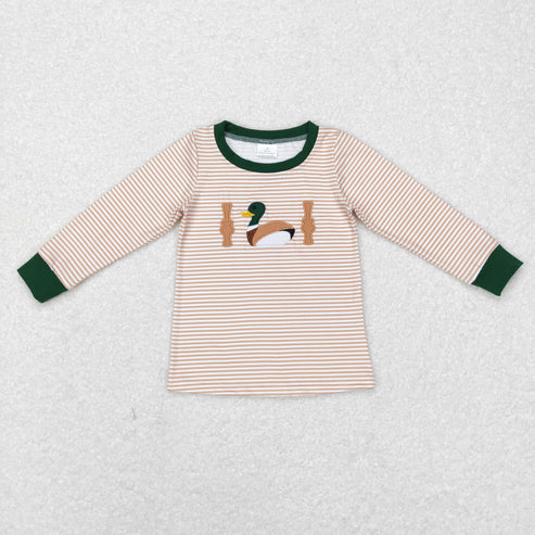 9.24 RTS Sibling Baby Boys Girls Embroidery Ducks Dogs Fishing Western Tee Shirts Top