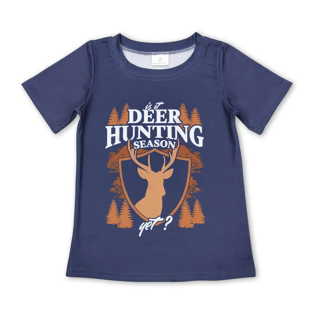 5.15 RTS NO MOQ （In stock）BT0439+SS0136  hunting season short sleeves boy shirt outfits