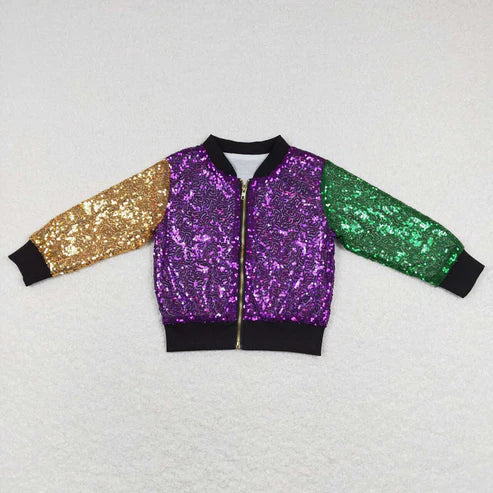 11.22 RST Sibling Baby Girls Sequin Zipper Jackets Top