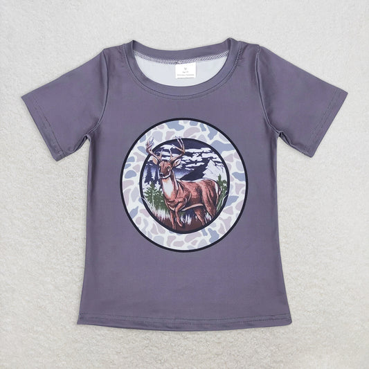 BT0464RTS NO MOQ Baby Boys Summer Tops Baby Boys Deer Camo Hunting Summer Short Sleeve Tee Shirts Tops