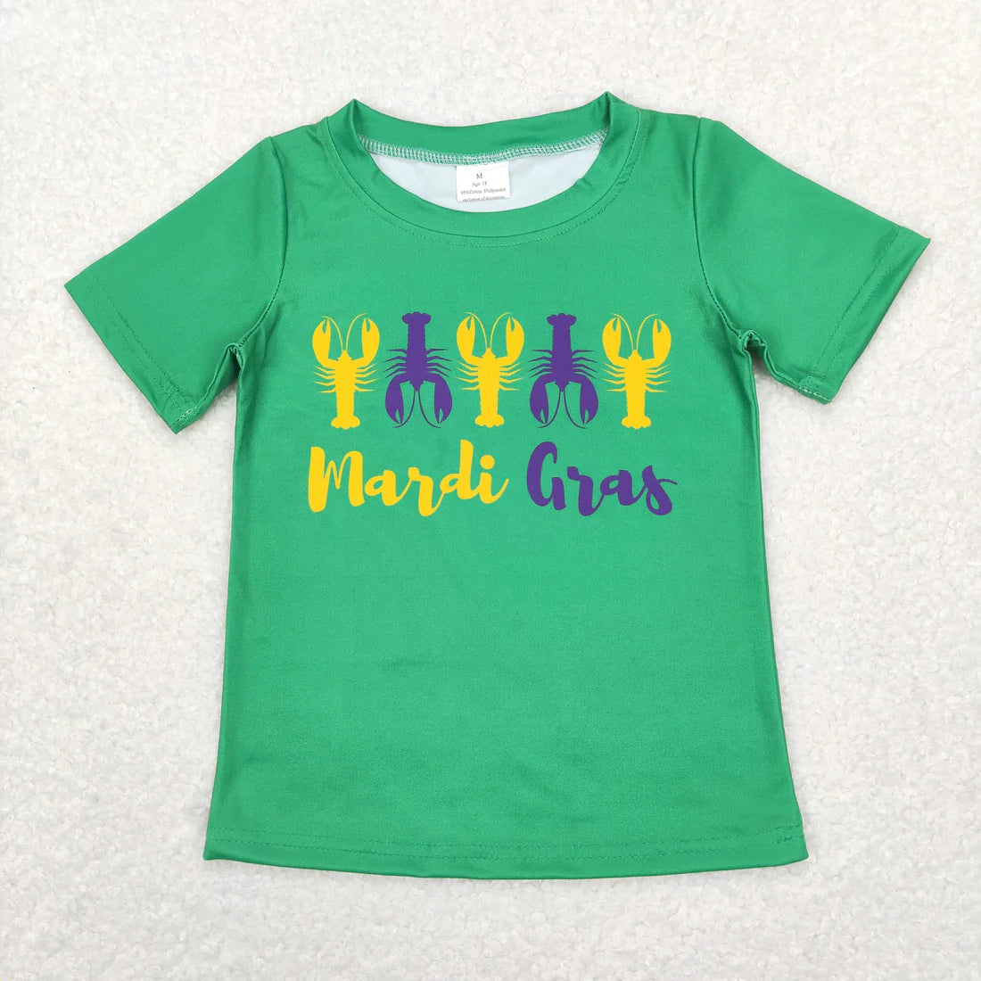 2.27 RST Sibling Baby Boys Girls Short Sleeve Mardigras T-shirts Top