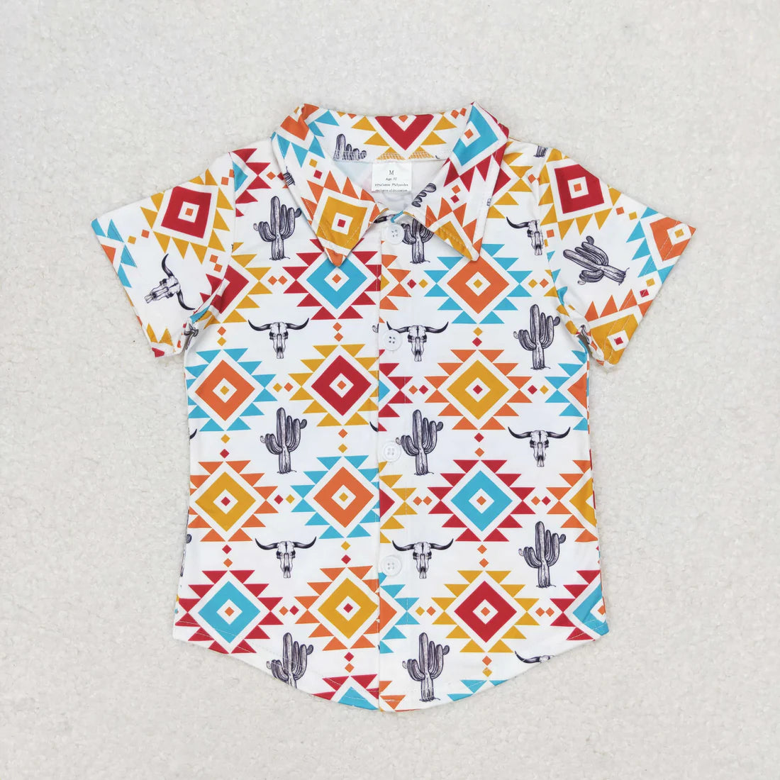 11.18 RST Sibling Baby Boys Short Sleeve Western Button Shirts Top