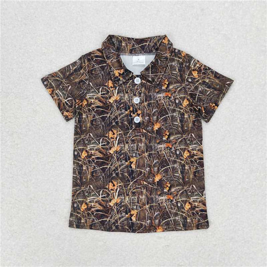 USA Warehouse (IN STOCK) BT0639 Kids Boys Camouflage Polo Shirt Short Sleeves Summer Fashionable And Stylish Clothing for Children