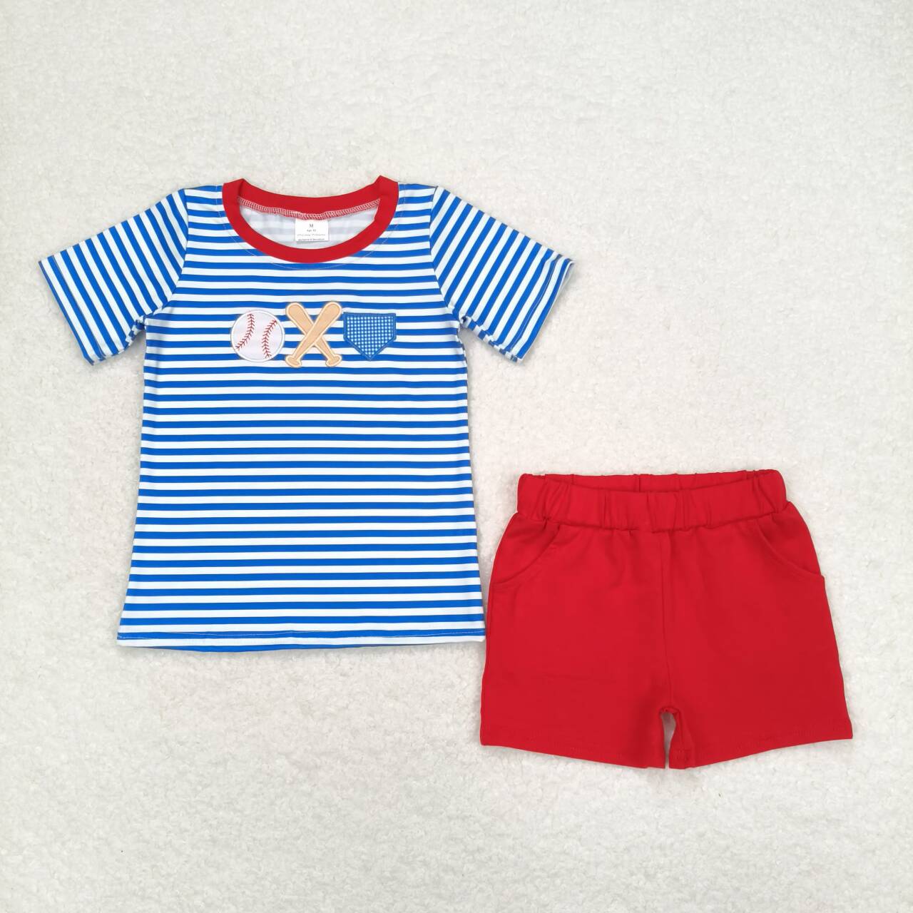 SS0270+BT0657 Kids Girls summer clothes short sleeve top with shorts set