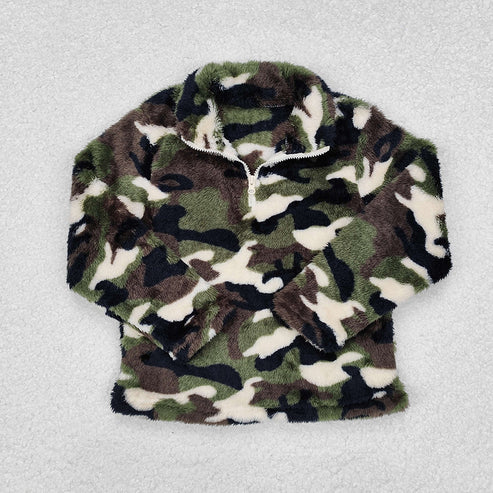 11.26 RST Sibling Brother Baby Boys Fall Camouflage Zip Pullovers Tee Tops