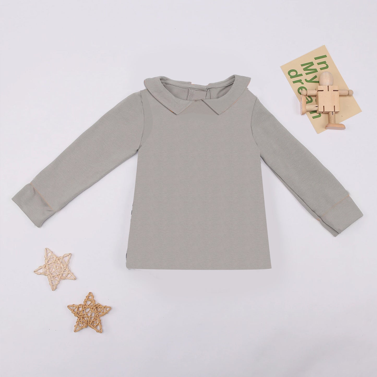 No moq BT0784  Pre-order Sizes 3-6m to 14-16t baby girls clothes long sleeve top