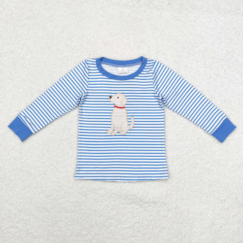 9.24 RTS Sibling Baby Boys Girls Embroidery Ducks Dogs Fishing Western Tee Shirts Top