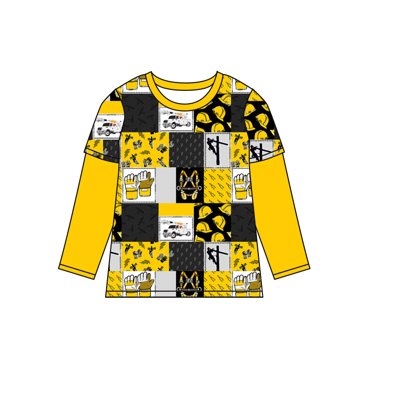 NO MOQ BT0828 Pre-order baby boys clothes long sleeve top