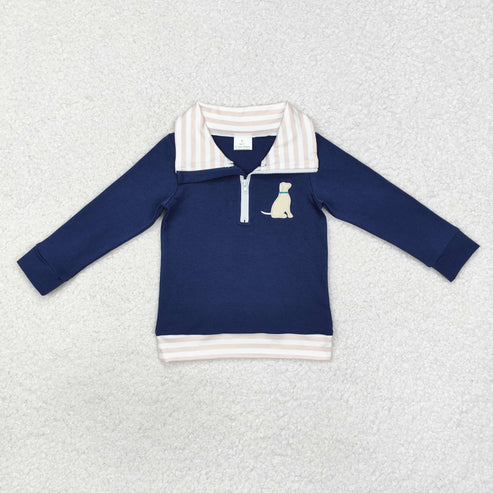 9.25 RTS Sibling Baby Boys Western Camo Embroidery Dogs Ducks Deer Hunting Zipper Pullovers Tops